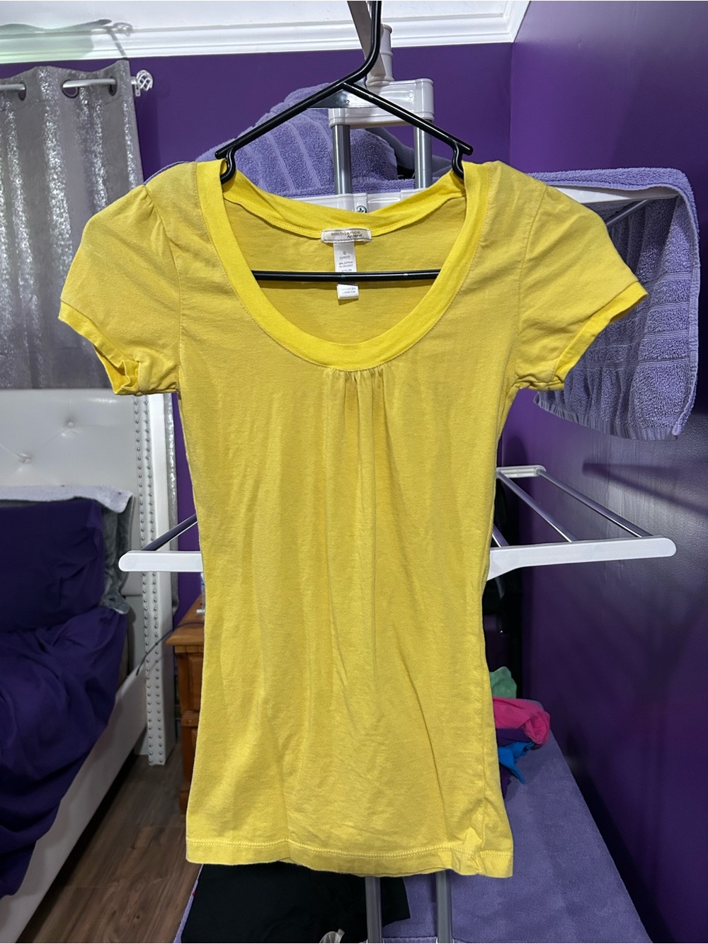 Lot of 8 Vintage Y2K Ruched Stretchy Scoop Neck Baby Tee Ambiance Size Small - Picture 2 of 16